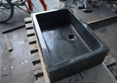 Китай Темный серый таз ванной комнаты гранита, раковина верхнего сегмента прямоугольная каменная поставщик