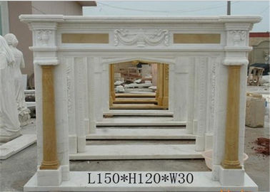 Китай Естественный белый мраморный Сурроунд огня, мрамор вокруг формы столбца камина классической поставщик