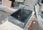 Темный серый таз ванной комнаты гранита, раковина верхнего сегмента прямоугольная каменная поставщик