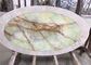 Овальные форменные каменные столешницы, салатовая столешница оникса для таблицы чая кофе поставщик