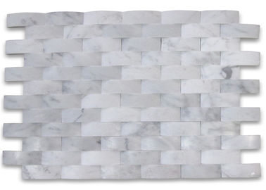 Китай 3Д изогнуло каменный размер плитки мозаики подгонянный для отделки стен кухни поставщик