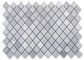 Ромбоподобным поверхность плитки мозаики формы белым мраморным каменным отполированная диамантом поставщик